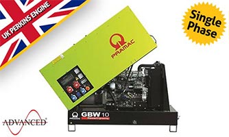 10 kVA Pramac Perkins Single Phase Diesel Generator - GBW10P Genset