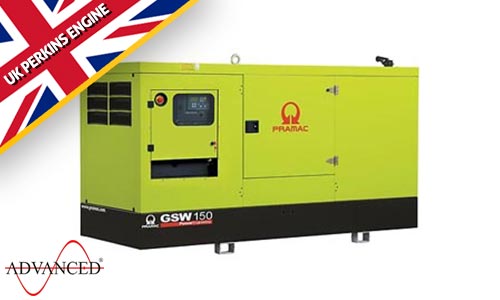 150 kVA Perkins Silent Diesel Generator - Pramac GSW150P Genset