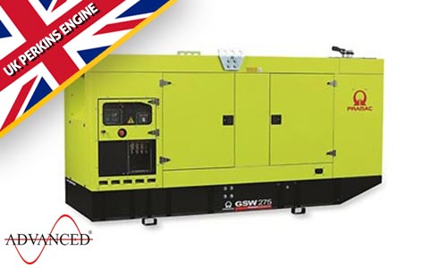 275 kVA Perkins Silent Diesel Generator - Pramac GSW275P Genset